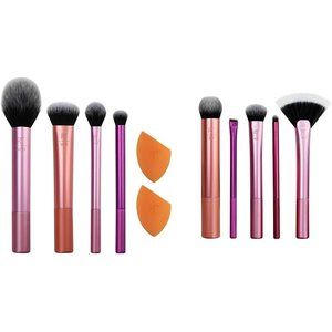 Makeup Brush Set with 2 Sponge Blenders for Eyeshadow Set of 6 Artist Essential